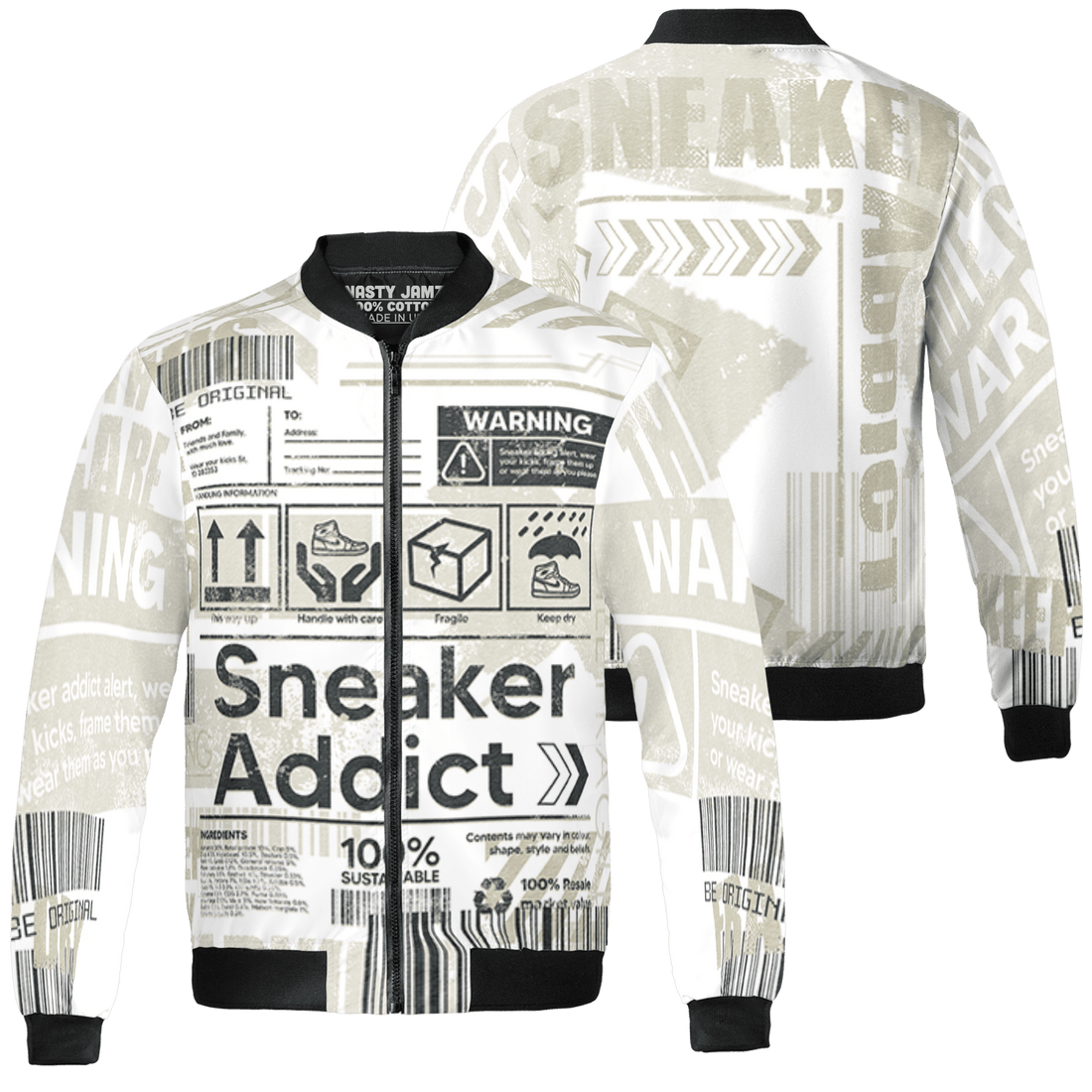 Gratitude 11s Jacket Match Sneaker Addict 3D All-Over Print Warning - NastyJamz
