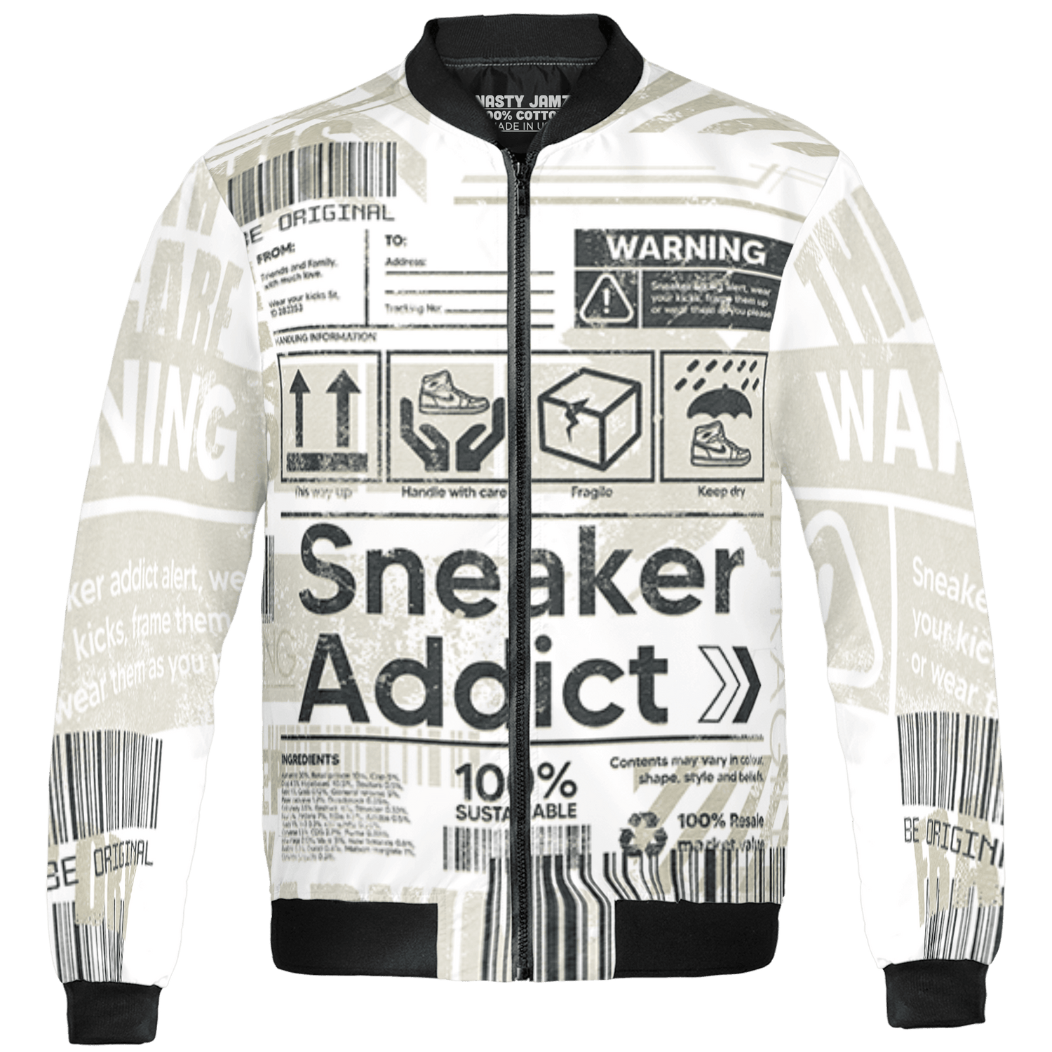 Gratitude 11s Jacket Match Sneaker Addict 3D All-Over Print Warning - NastyJamz