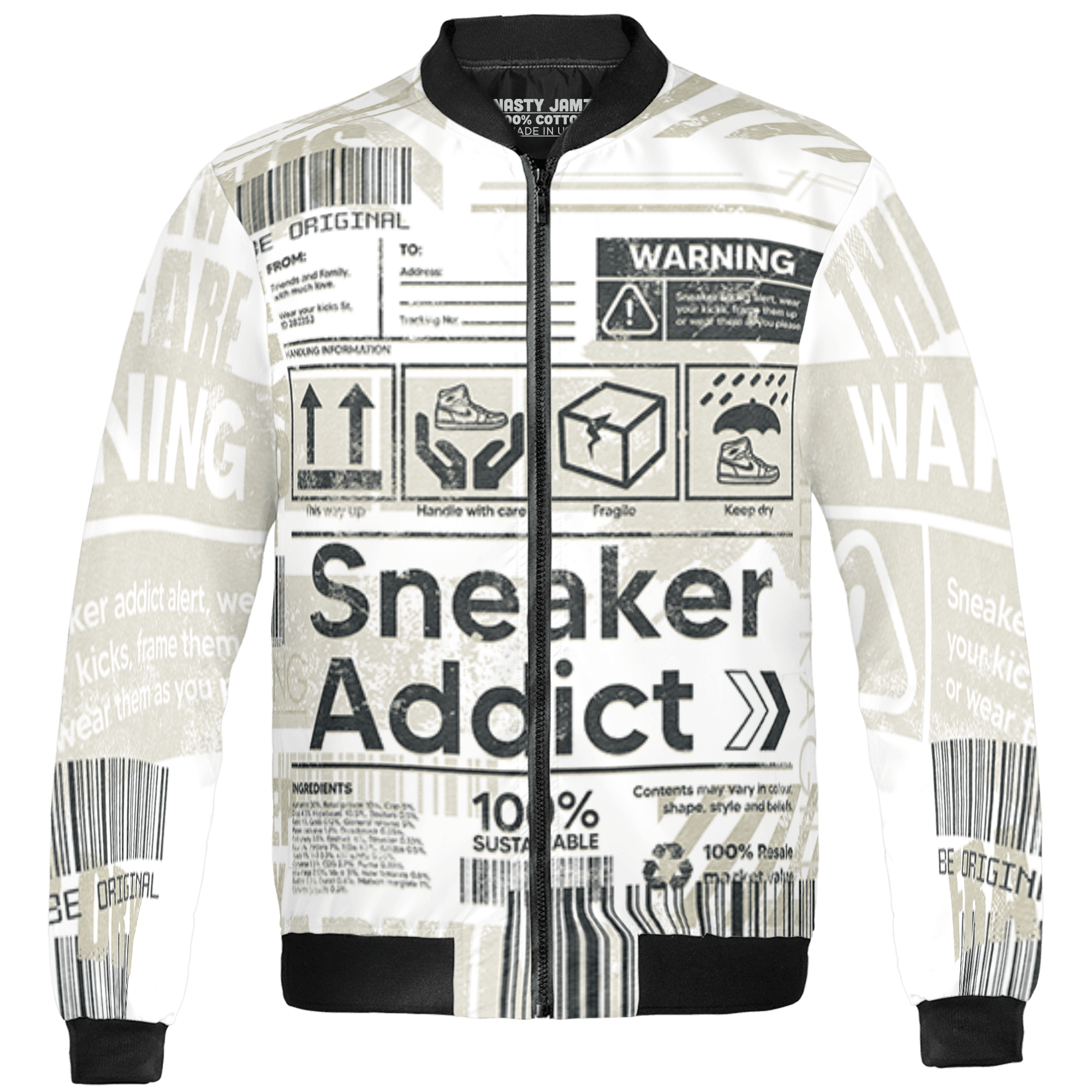 Gratitude 11s Jacket Match Sneaker Addict 3D All-Over Print Warning - NastyJamz