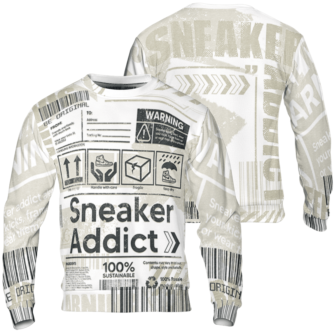 Gratitude 11s Sweatshirt Match Sneaker Addict 3D All-Over Print Warning - NastyJamz