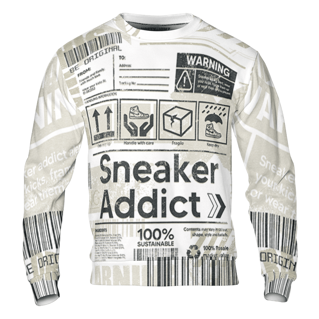 Gratitude 11s Sweatshirt Match Sneaker Addict 3D All-Over Print Warning - NastyJamz