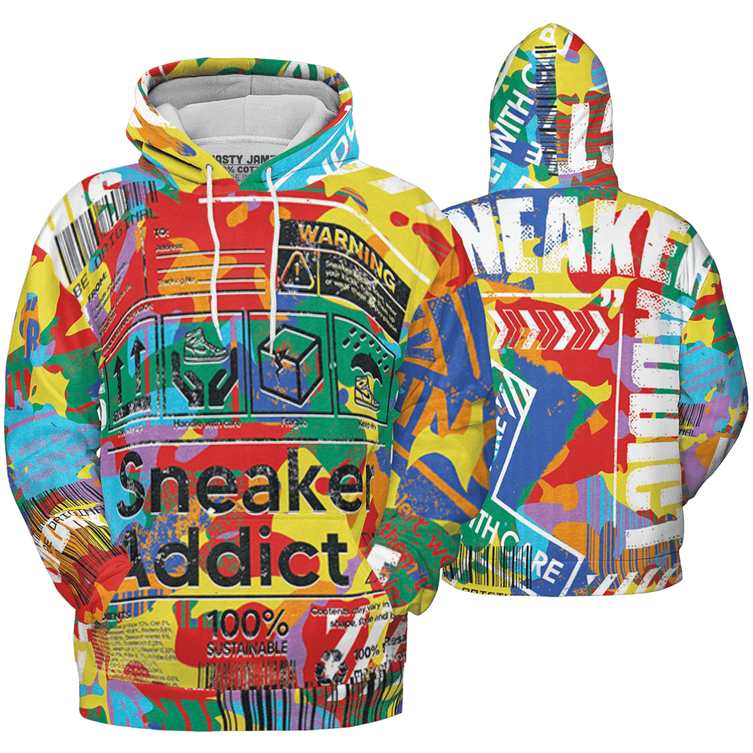Mid GS Six Championships 1s Hoodie Match Sneaker Addict 3D All-Over Print Warning - NastyJamz