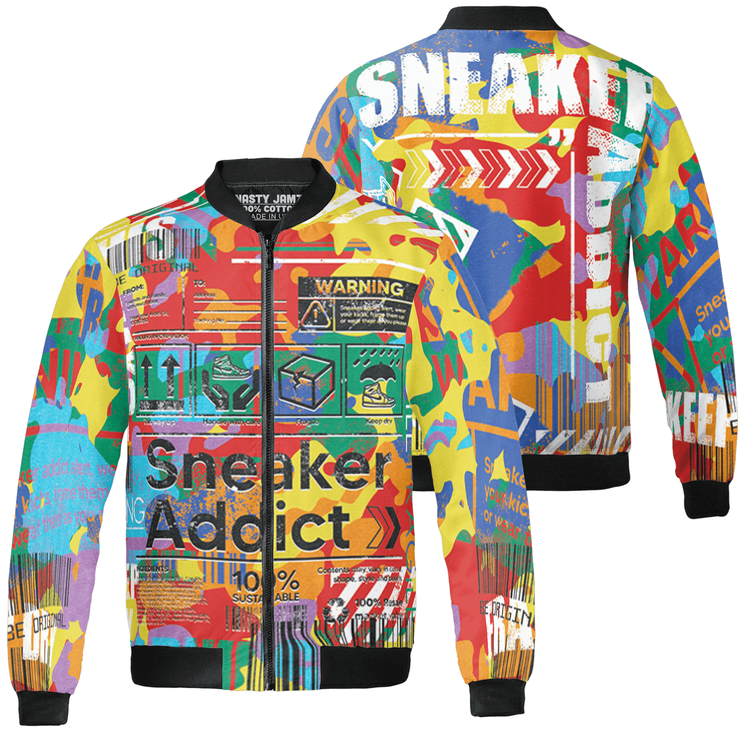 Mid GS Six Championships 1s Jacket Match Sneaker Addict 3D All-Over Print Warning - NastyJamz