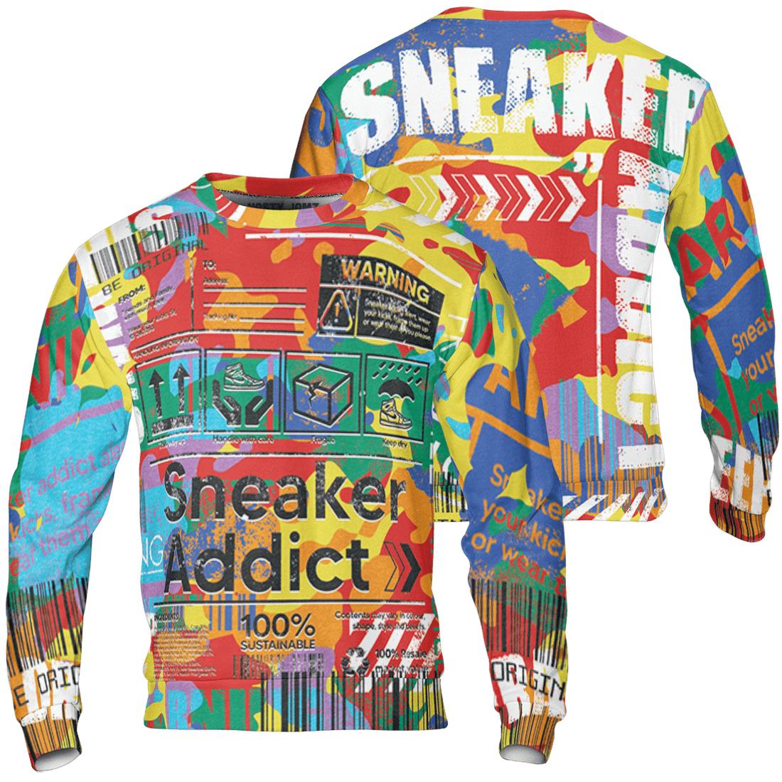 Mid GS Six Championships 1s Sweatshirt Match Sneaker Addict 3D All-Over Print Warning - NastyJamz