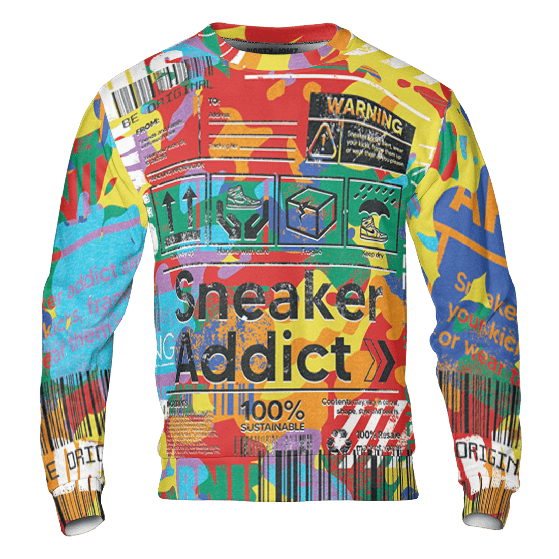 Mid GS Six Championships 1s Sweatshirt Match Sneaker Addict 3D All-Over Print Warning - NastyJamz