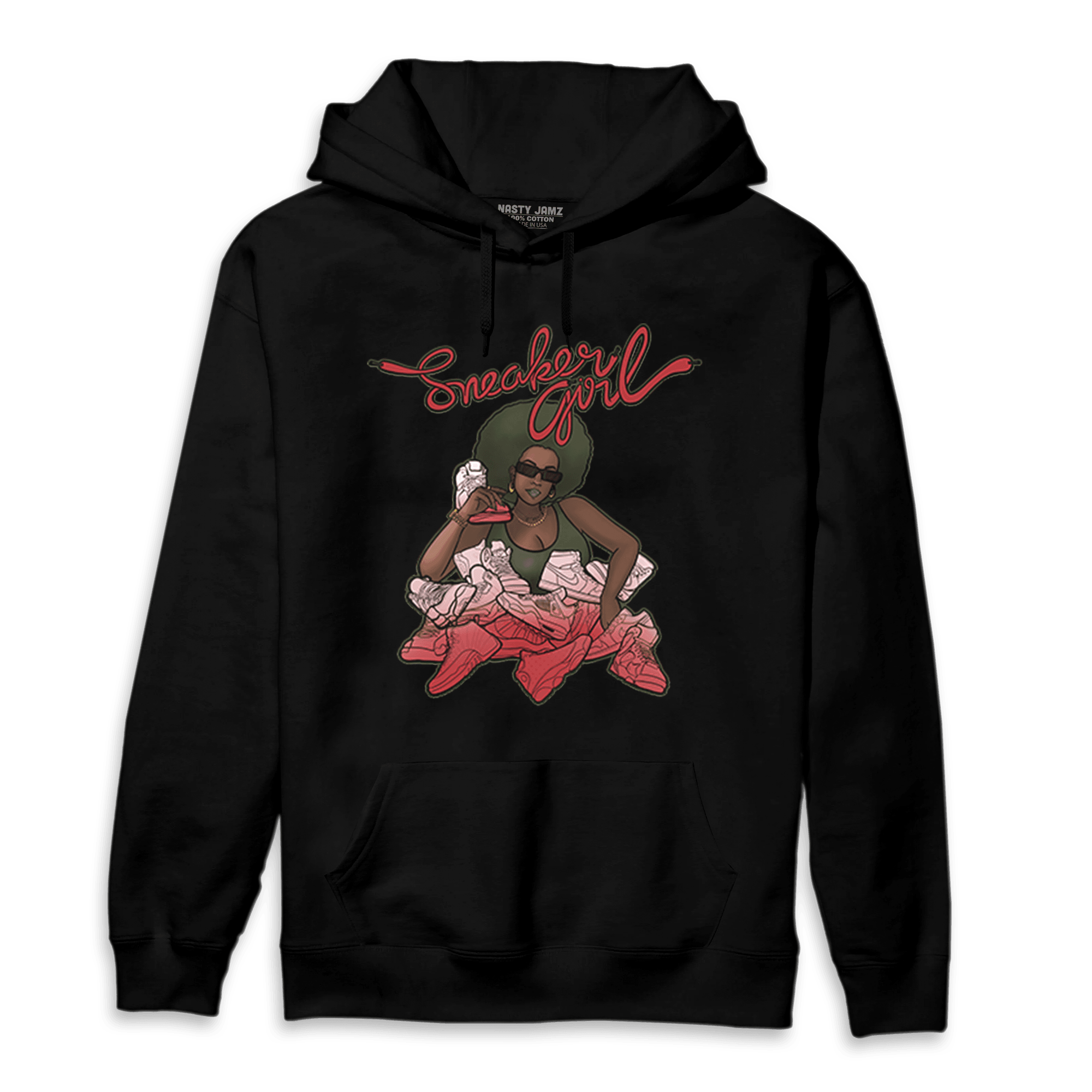 Dunk Low Mystic Red Khaki Hoodie Match Sneaker Girl - NastyJamz