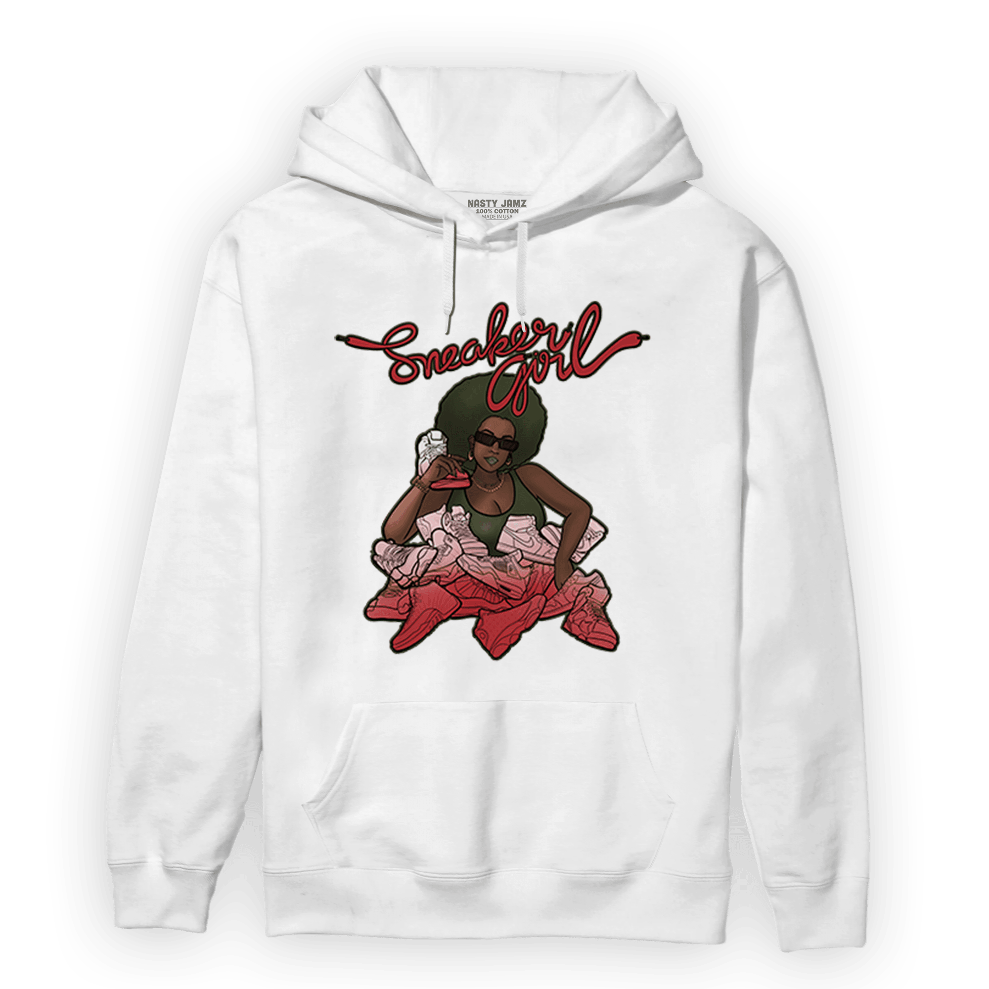 Dunk Low Mystic Red Khaki Hoodie Match Sneaker Girl - NastyJamz