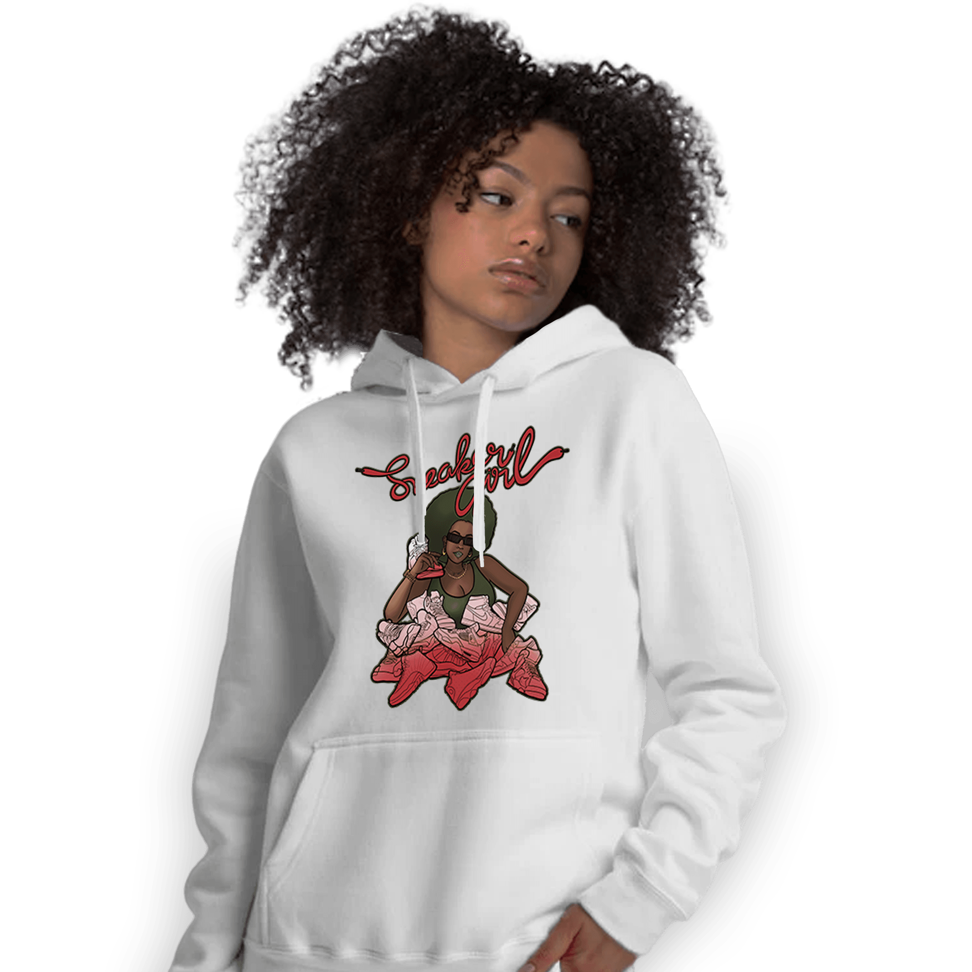 Dunk Low Mystic Red Khaki Hoodie Match Sneaker Girl - NastyJamz