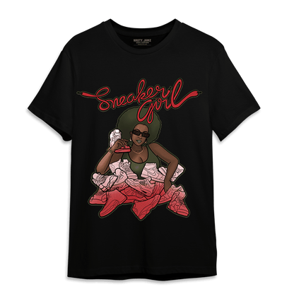 Dunk Low Mystic Red Khaki T Shirt Match Sneaker Girl - NastyJamz