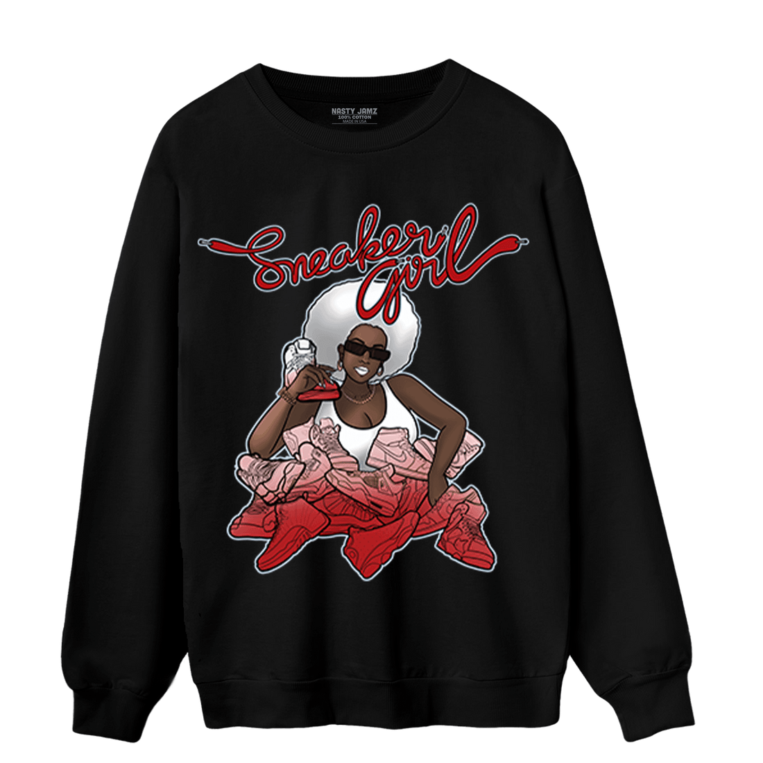 Cherry 11s Sweatshirt Match Sneaker Girl - NastyJamz
