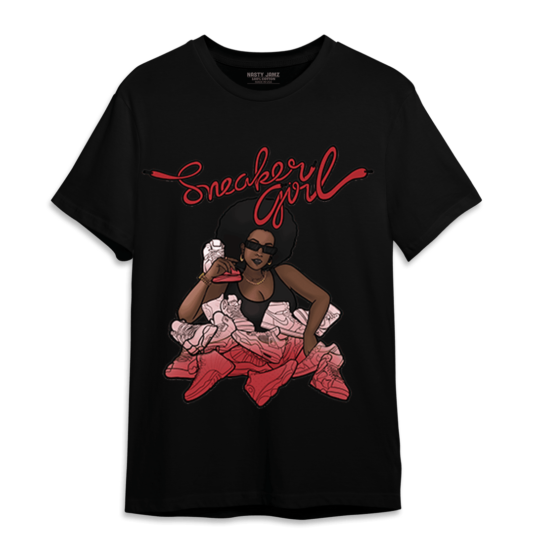 Cherry 12s T Shirt Match Sneaker Girl - NastyJamz