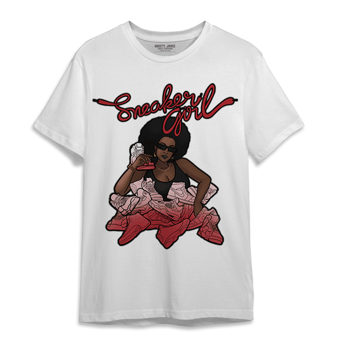 Cherry 12s T Shirt Match Sneaker Girl - NastyJamz