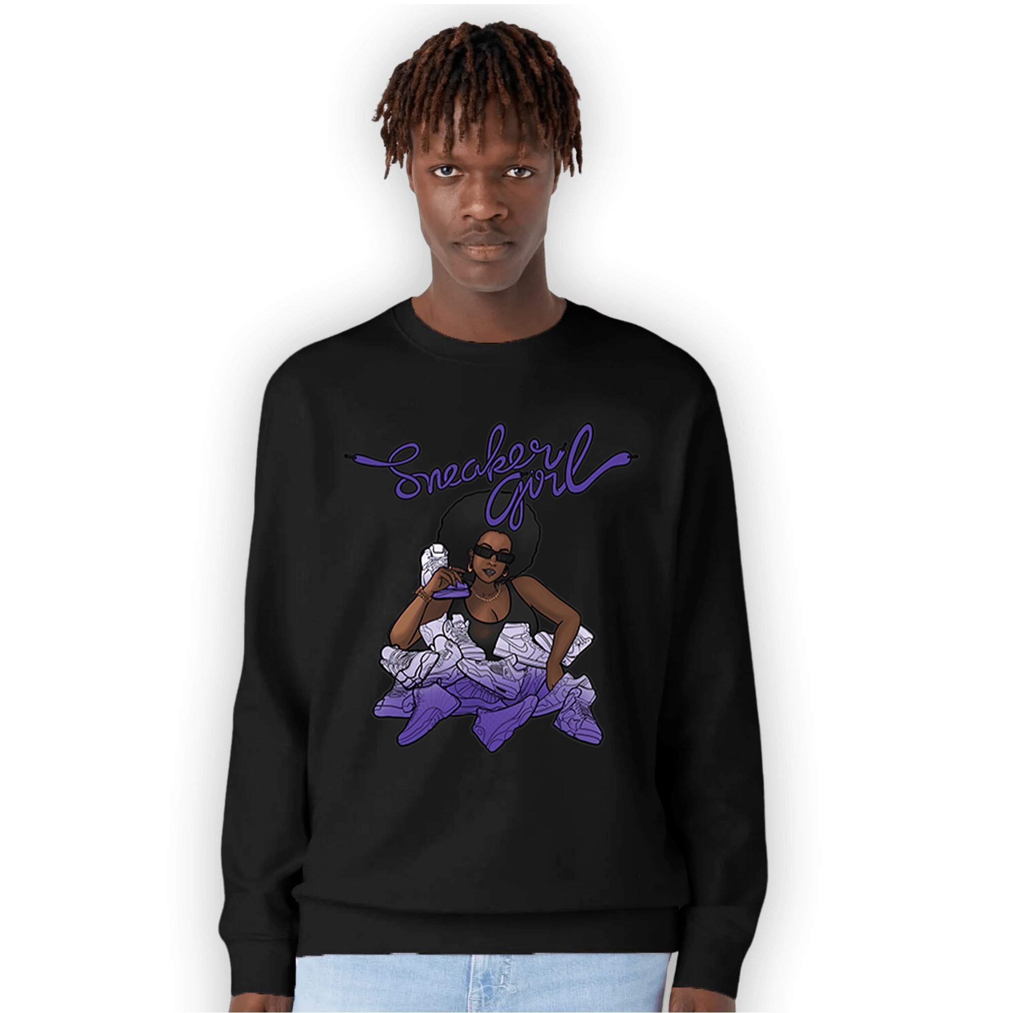Field Purple 12s Sweatshirt Match Sneaker Girl - NastyJamz