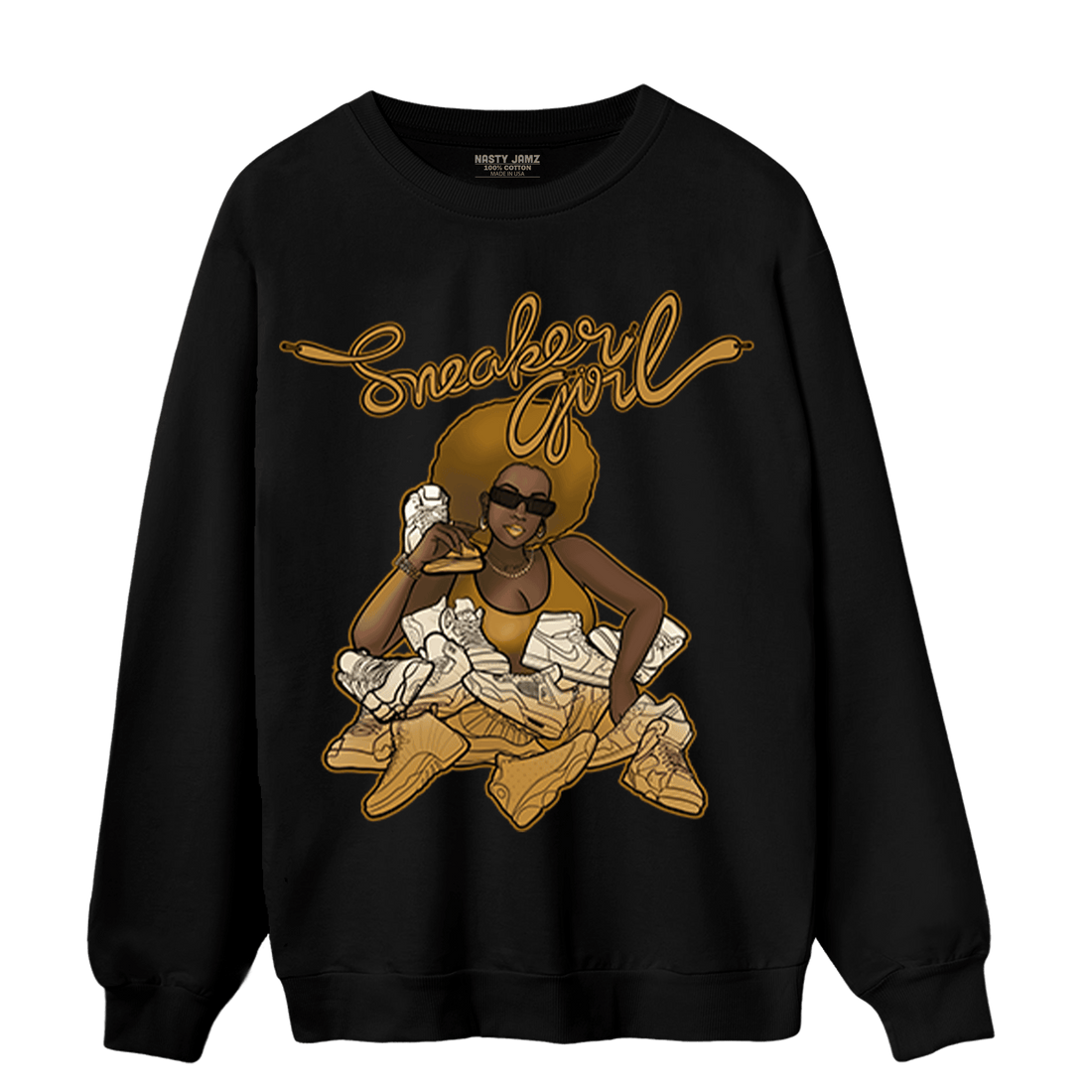 Wheat 13s Sweatshirt Match Sneaker Girl - NastyJamz