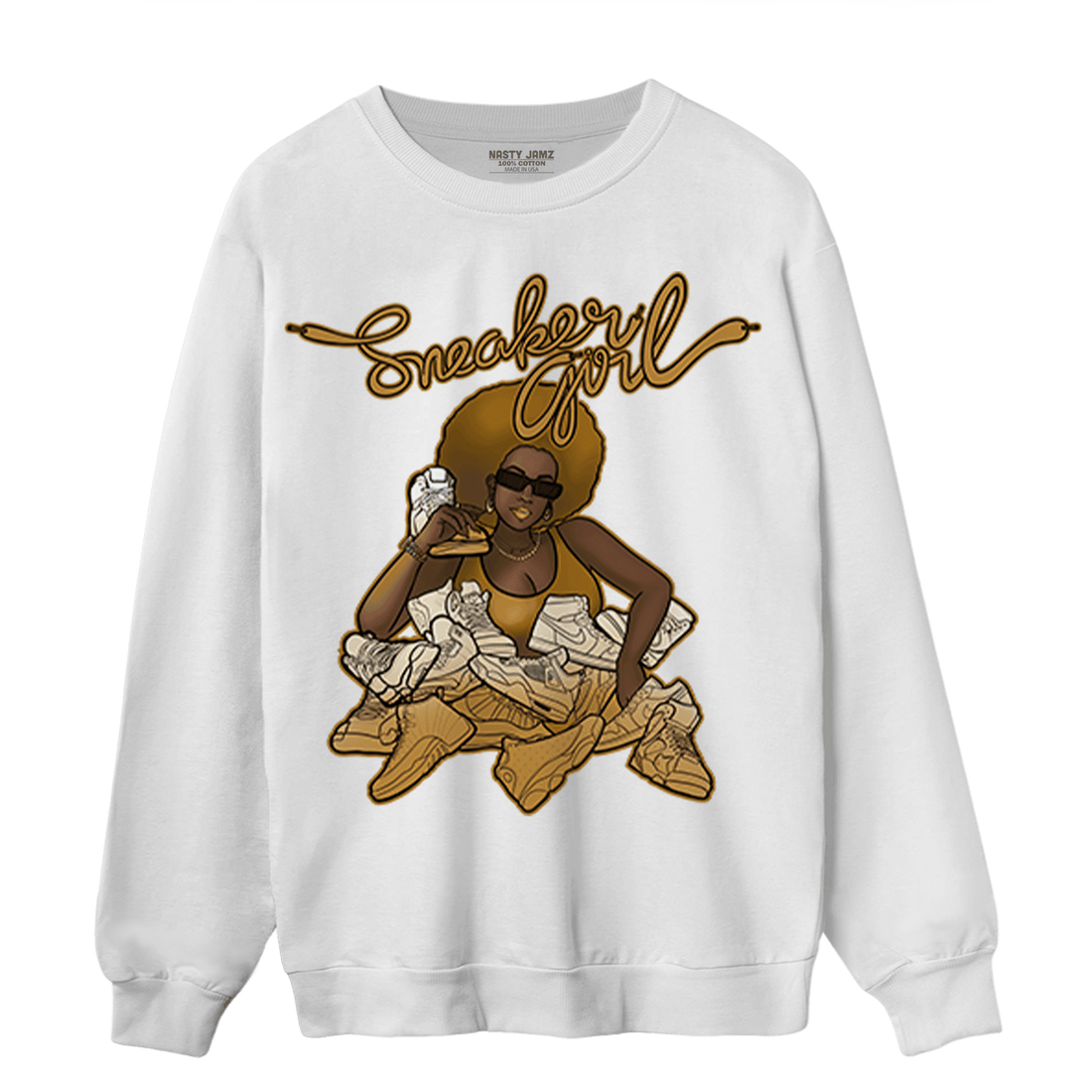 Wheat 13s Sweatshirt Match Sneaker Girl - NastyJamz