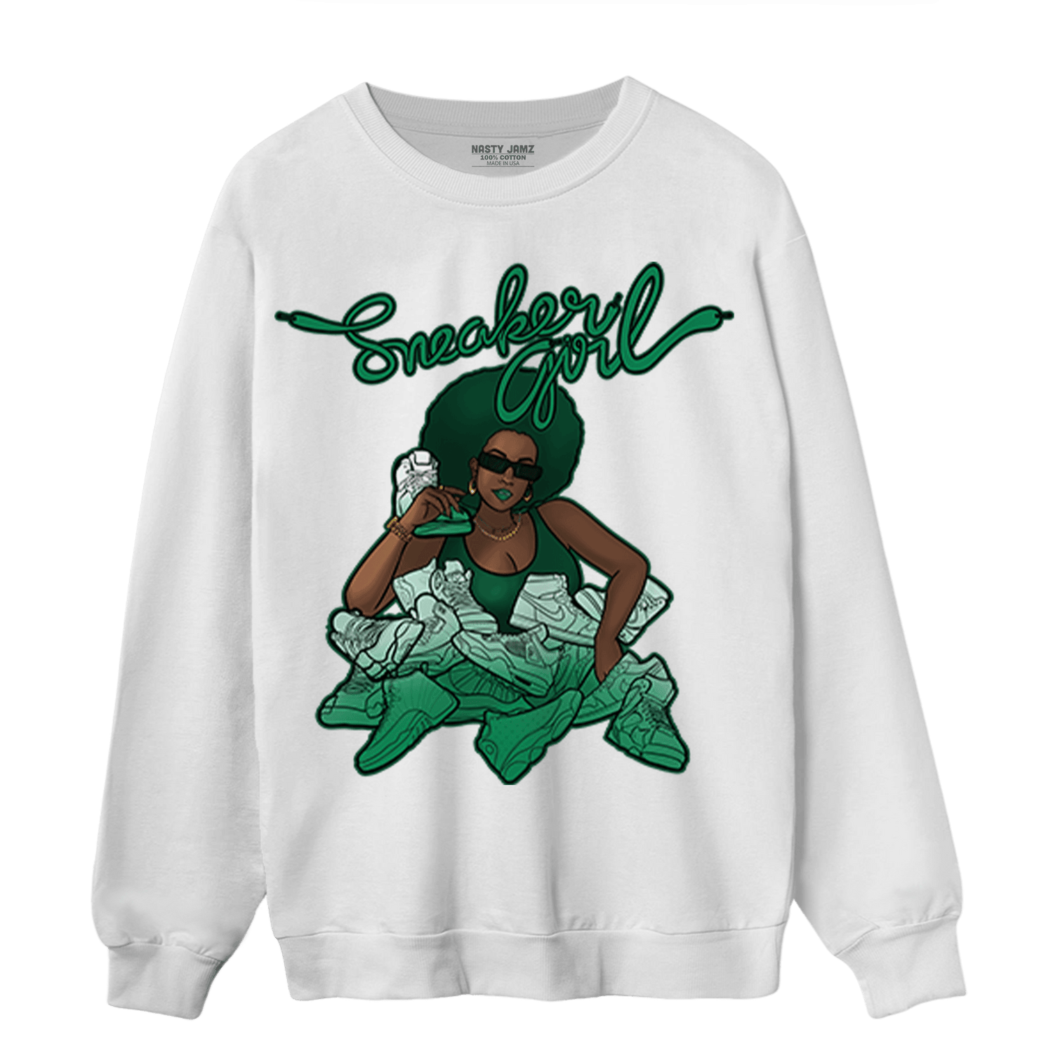 Celtic Lucky Green 1s Sweatshirt Match Sneaker Girl - NastyJamz