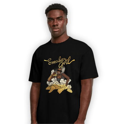 Mid SE Black Gold 1s T Shirt Match Sneaker Girl - NastyJamz