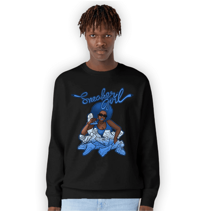 University Blue Toe 1s Sweatshirt Match Sneaker Girl - NastyJamz