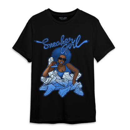 University Blue Toe 1s T Shirt Match Sneaker Girl - NastyJamz