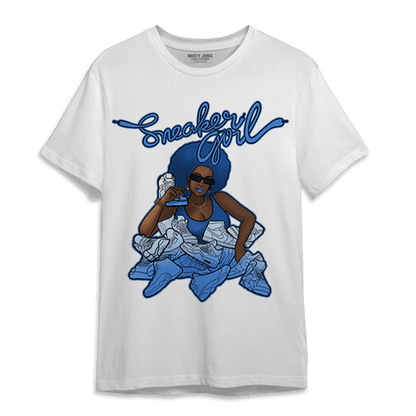 University Blue Toe 1s T Shirt Match Sneaker Girl - NastyJamz