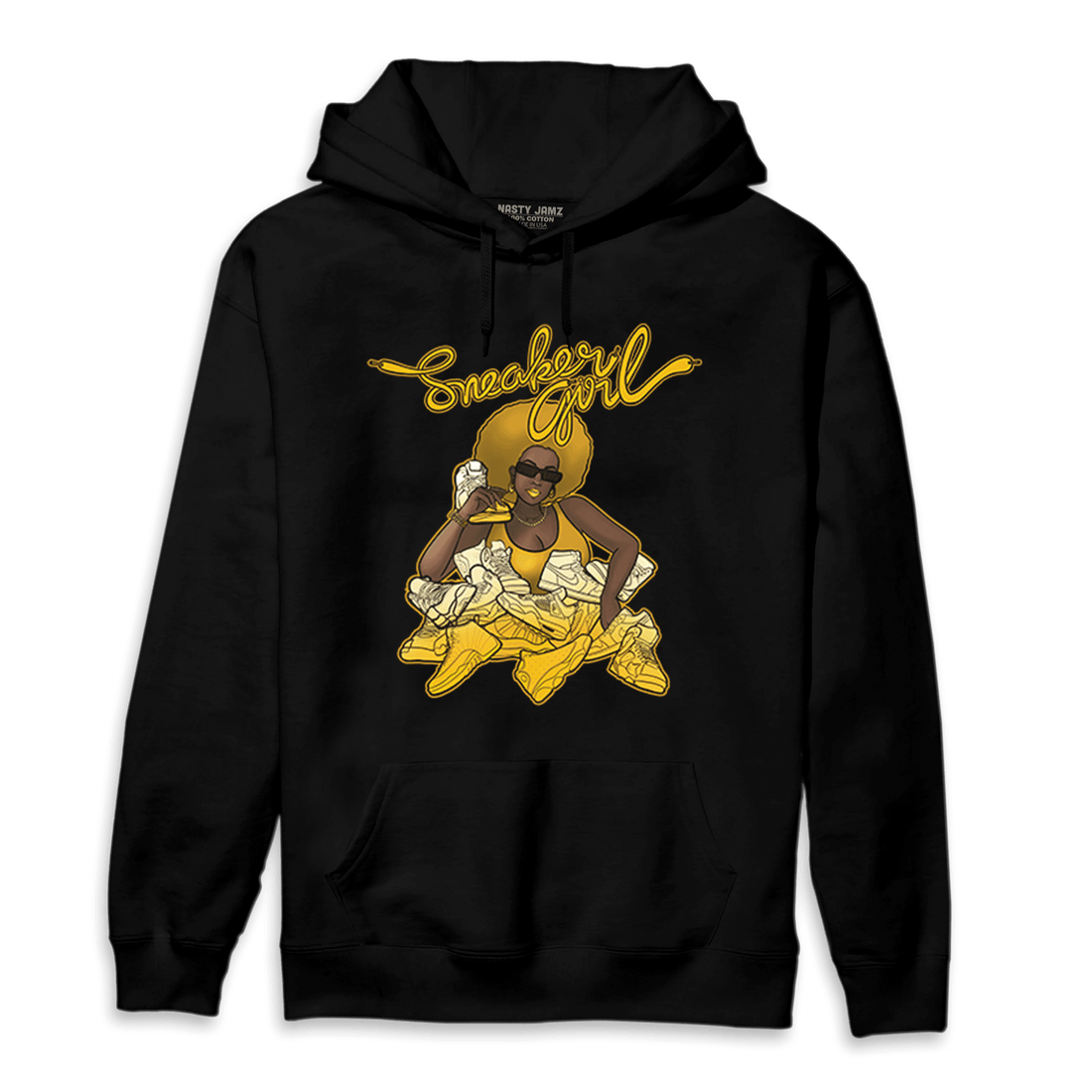 Yellow Ochre 1s Hoodie Match Sneaker Girl - NastyJamz