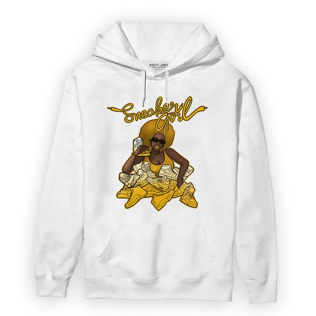 Yellow Ochre 1s Hoodie Match Sneaker Girl - NastyJamz