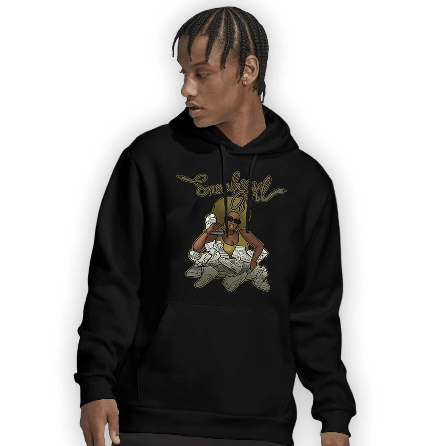 SE Craft Medium Olive 4s Hoodie Match Sneaker Girl - NastyJamz