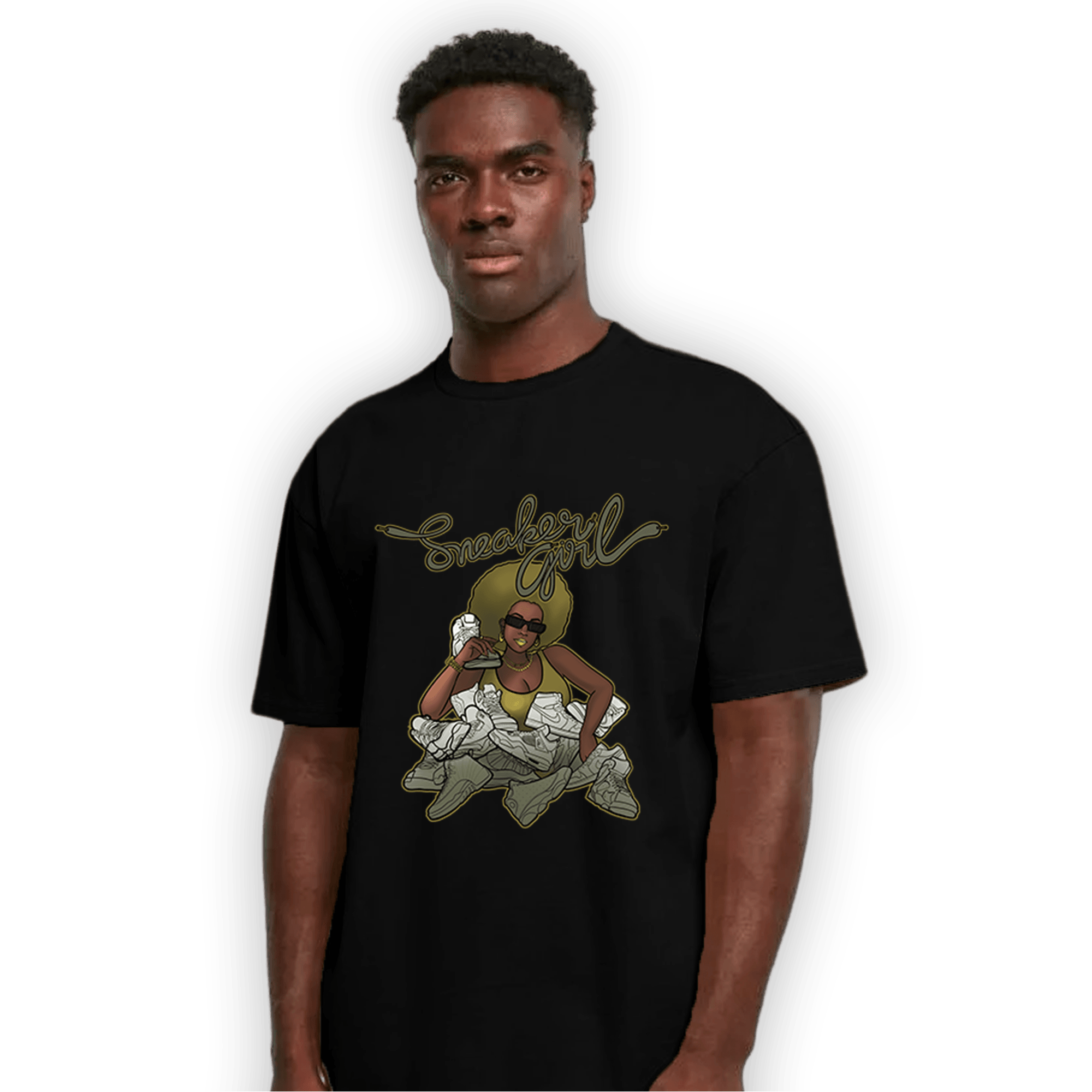 SE Craft Medium Olive 4s T Shirt Match Sneaker Girl - NastyJamz