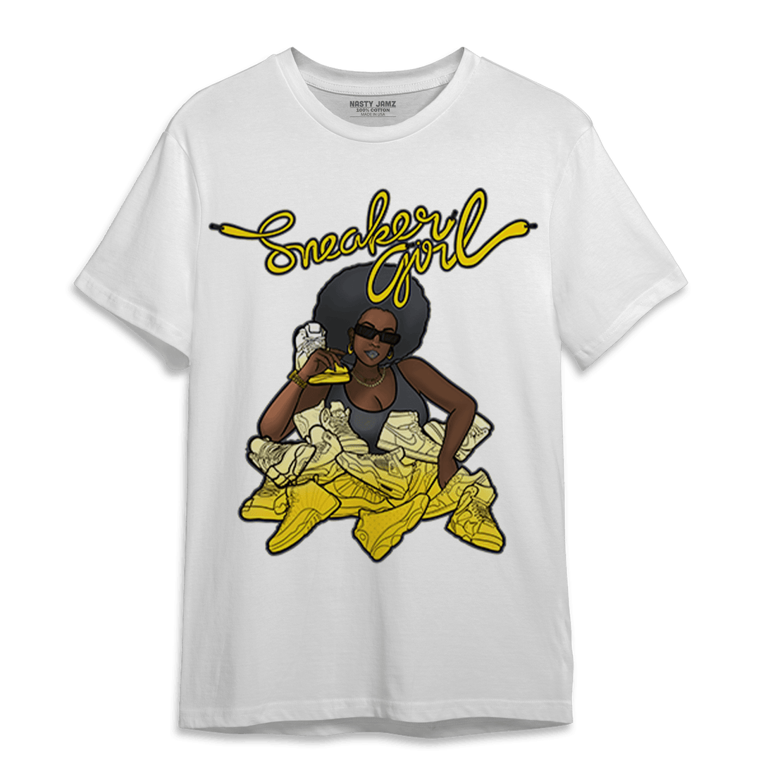 Thunder 4s T Shirt Match Sneaker Girl - NastyJamz