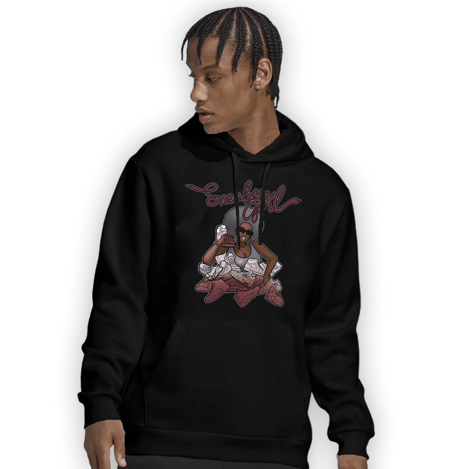 Burgundy 5s Hoodie Match Sneaker Girl - NastyJamz