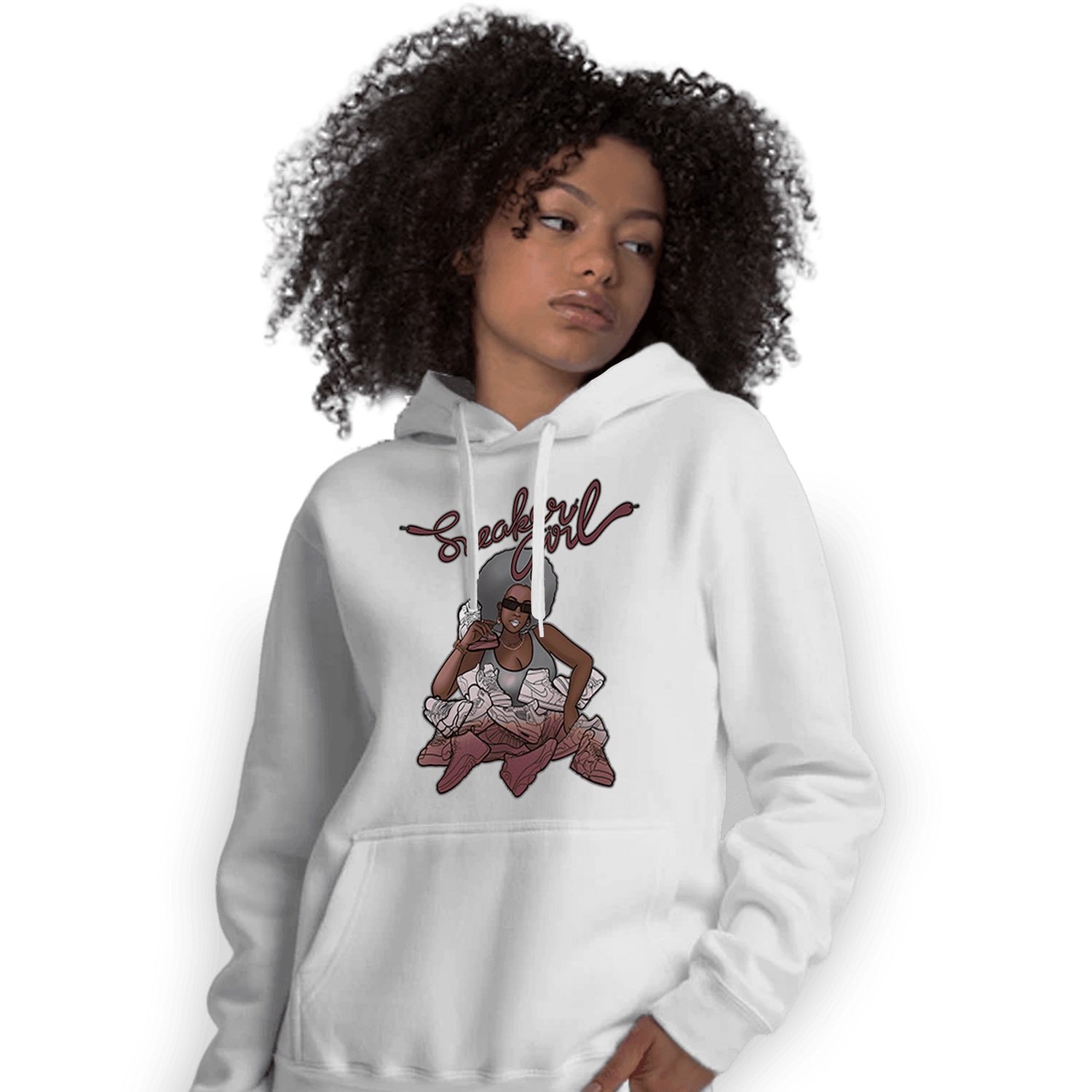 Burgundy 5s Hoodie Match Sneaker Girl - NastyJamz