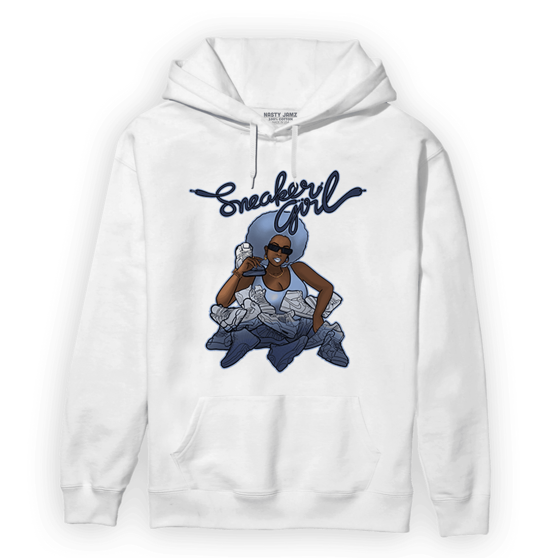 Midnight Navy 5s Hoodie Match Sneaker Girl - NastyJamz