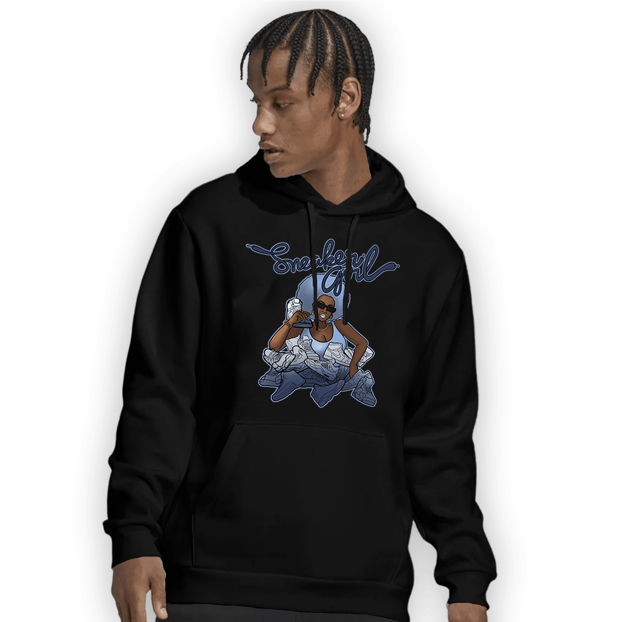 Midnight Navy 5s Hoodie Match Sneaker Girl - NastyJamz