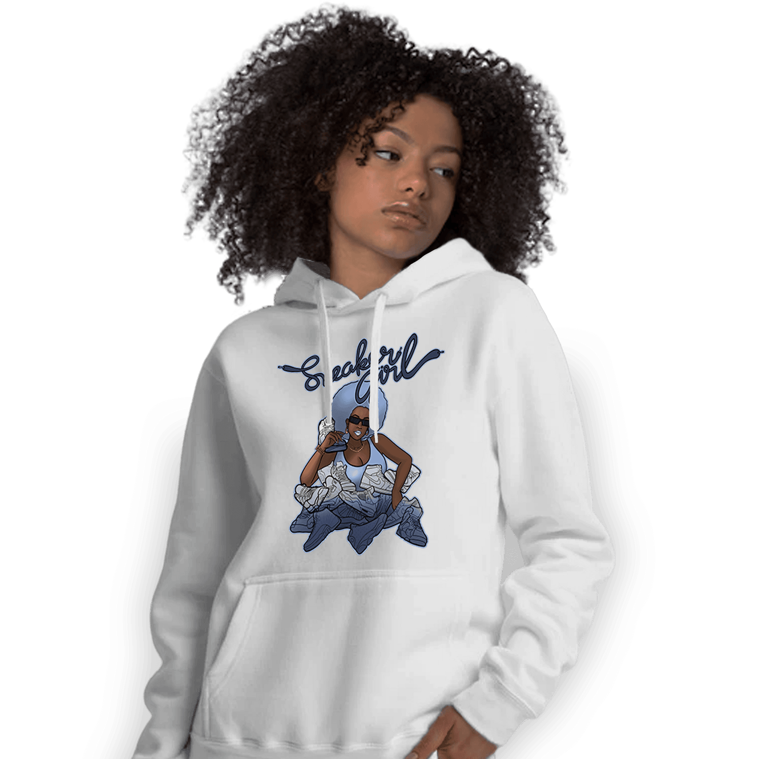 Midnight Navy 5s Hoodie Match Sneaker Girl - NastyJamz