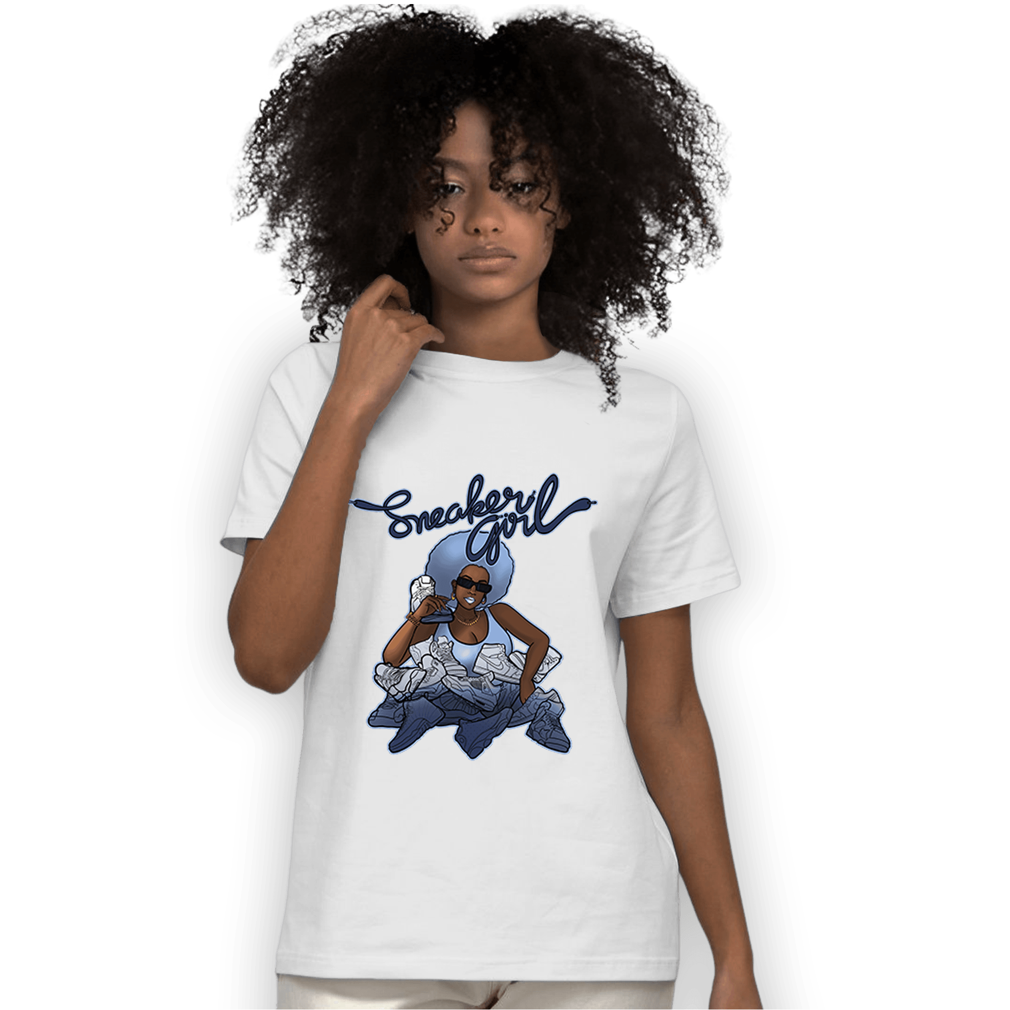 Midnight Navy 5s T Shirt Match Sneaker Girl - NastyJamz