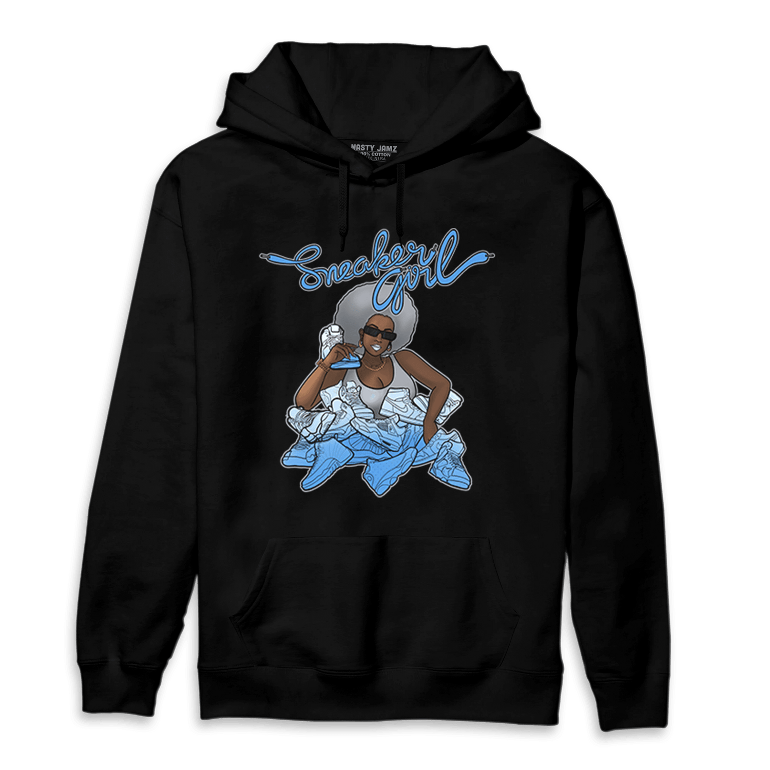 University Blue 5s Hoodie Match Sneaker Girl - NastyJamz