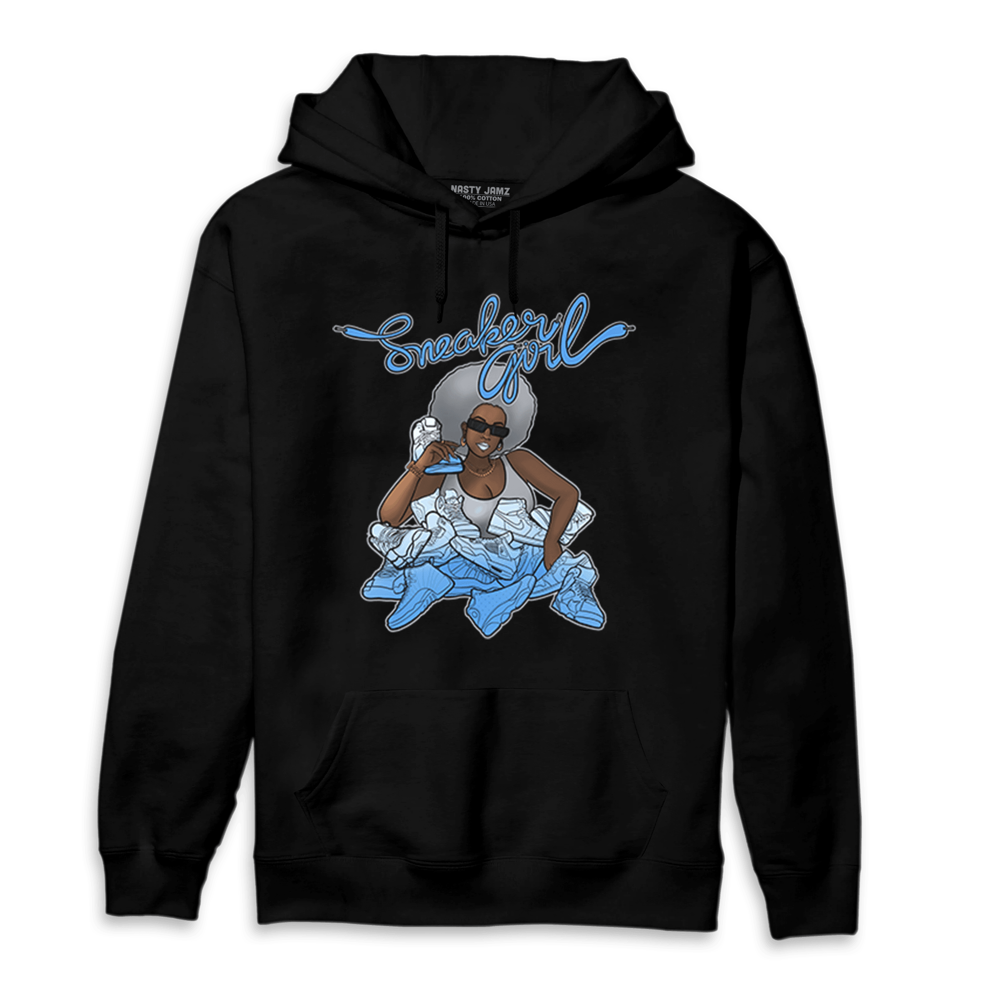 University Blue 5s Hoodie Match Sneaker Girl - NastyJamz