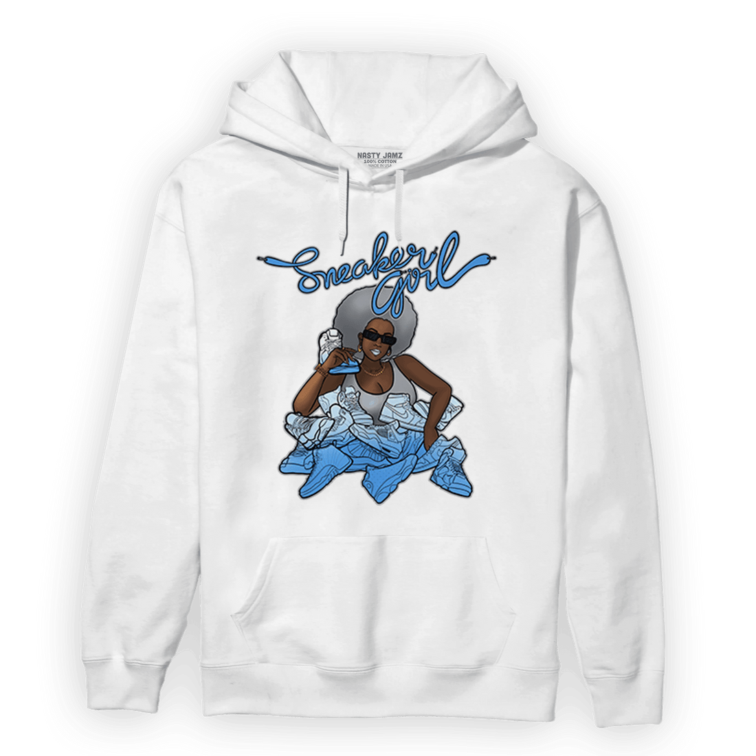 University Blue 5s Hoodie Match Sneaker Girl - NastyJamz