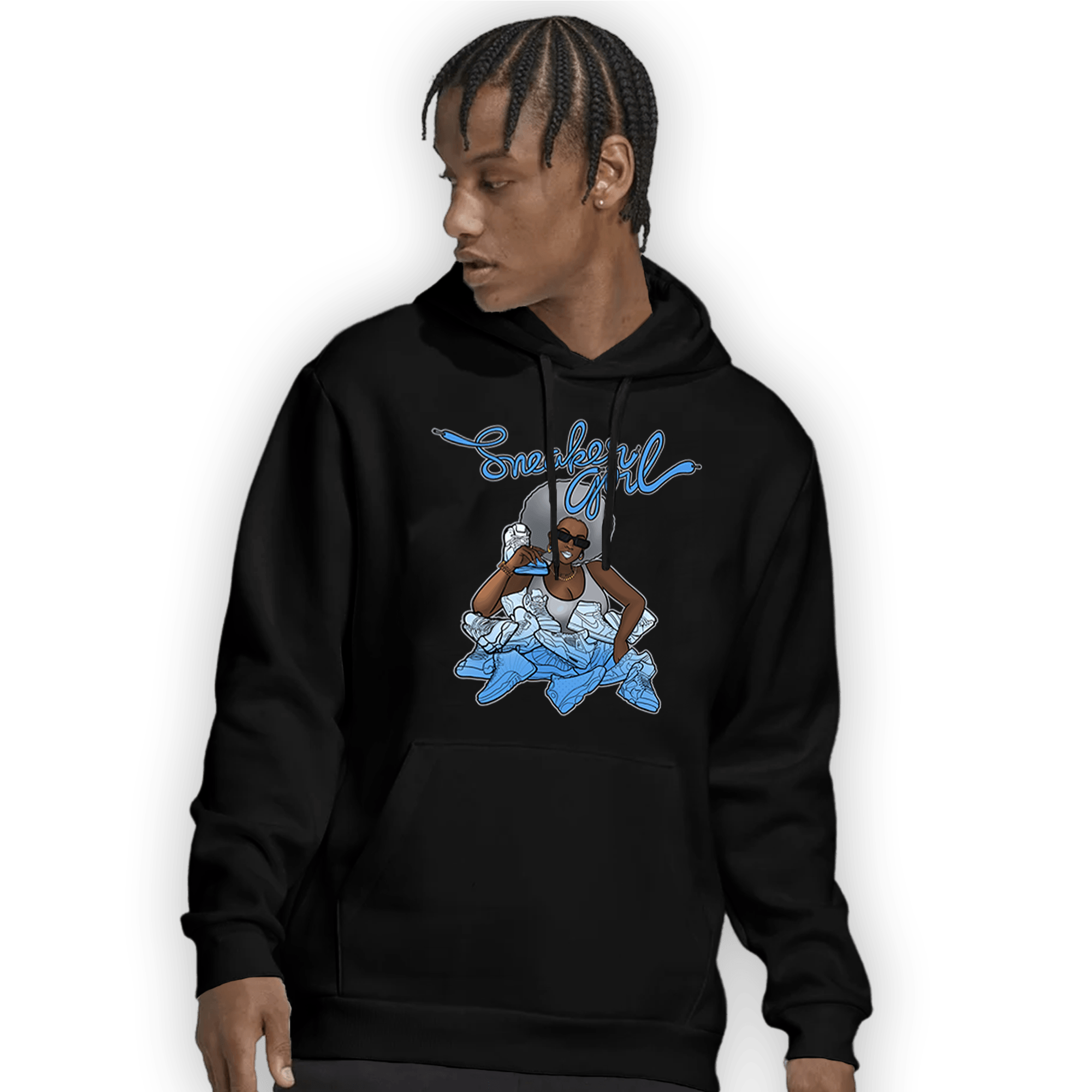 University Blue 5s Hoodie Match Sneaker Girl - NastyJamz