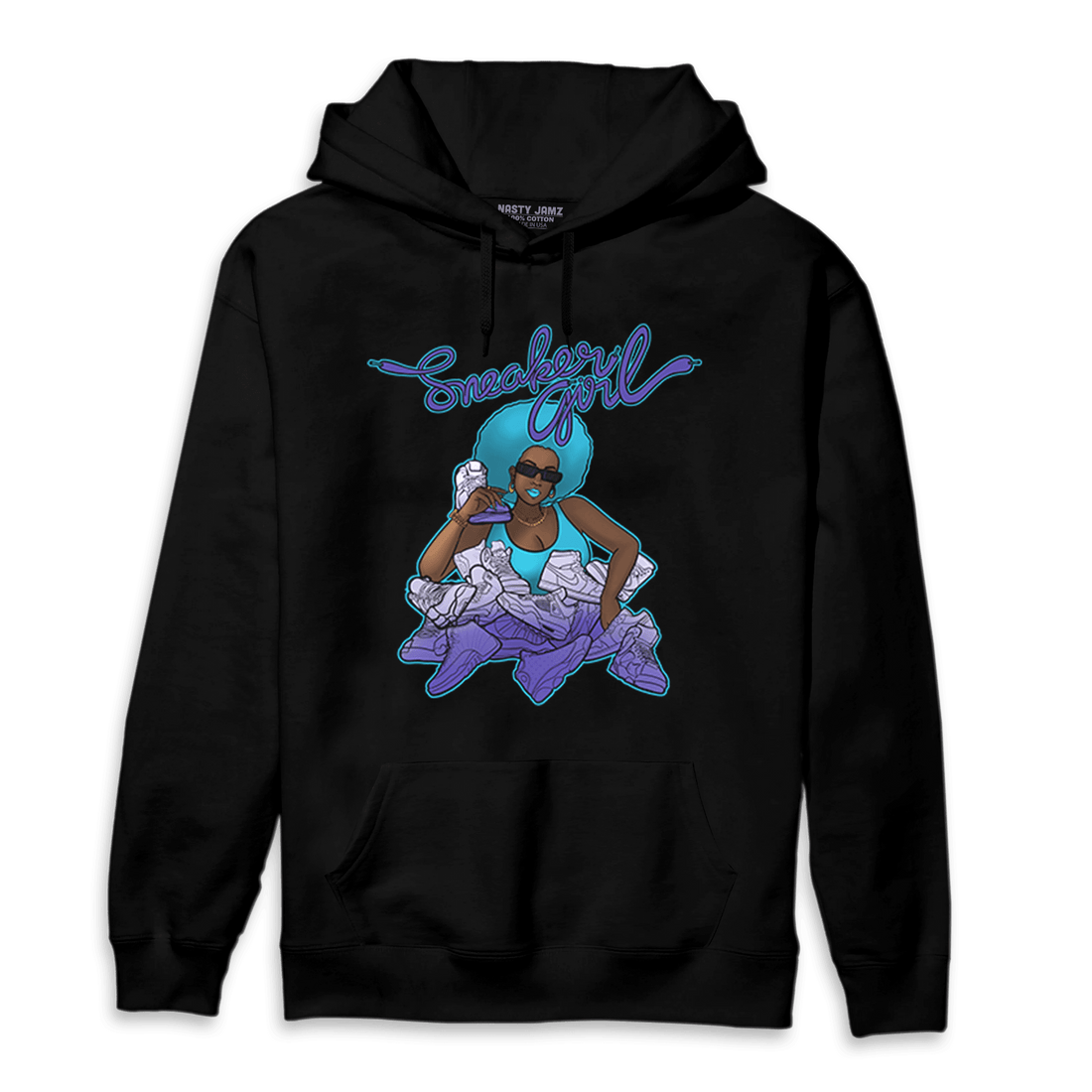 Aqua 6s Hoodie Match Sneaker Girl - NastyJamz