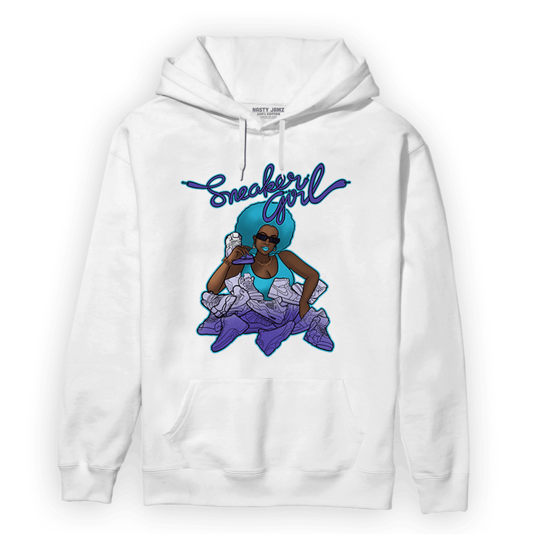 Aqua 6s Hoodie Match Sneaker Girl - NastyJamz