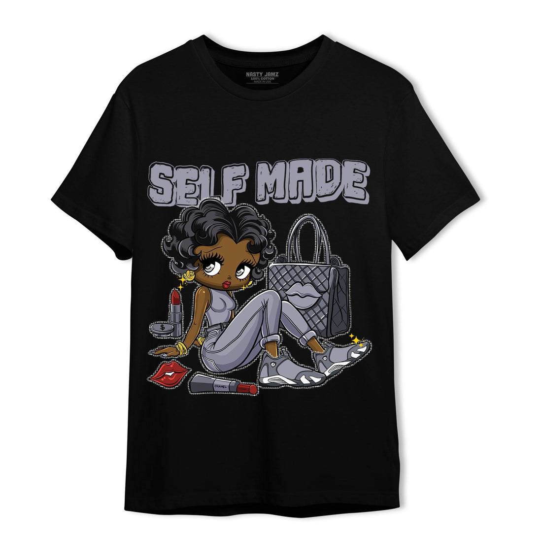 Stealth 14s T Shirt Match Sneaker Girl Selfmade - NastyJamz