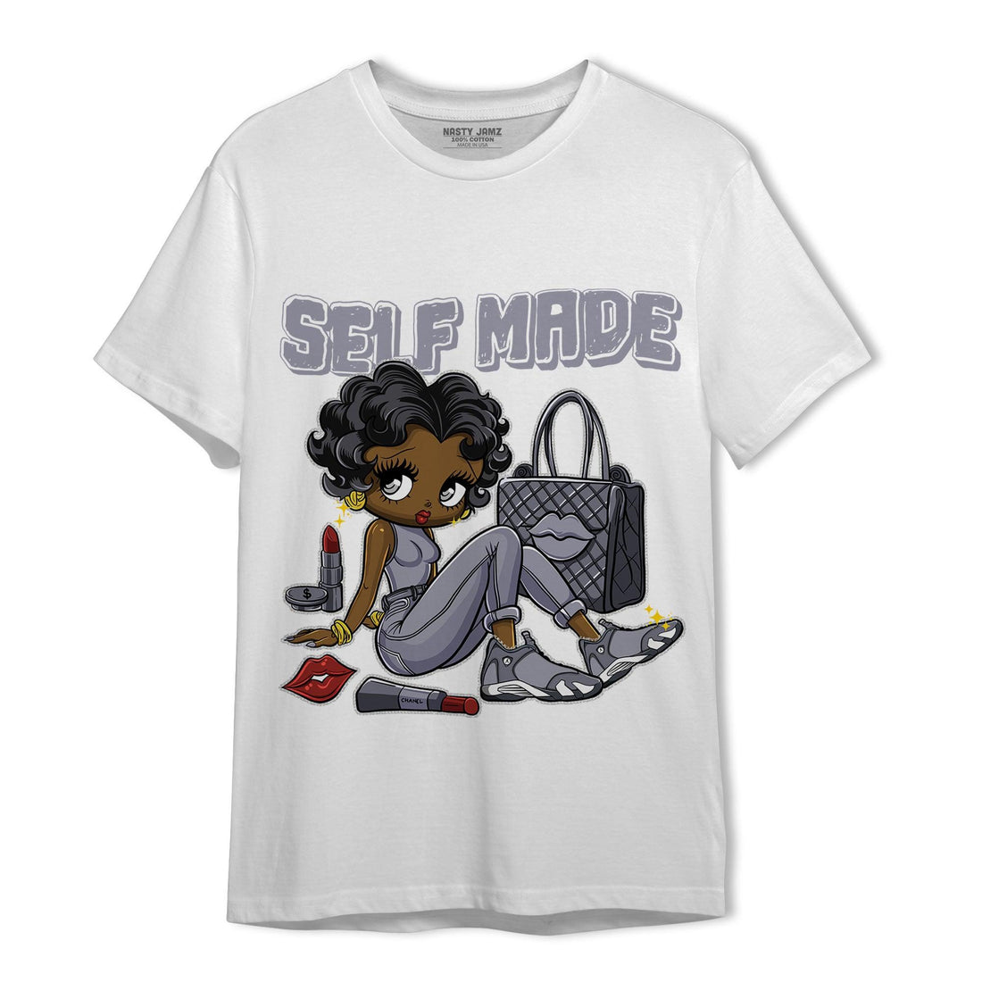 Stealth 14s T Shirt Match Sneaker Girl Selfmade - NastyJamz