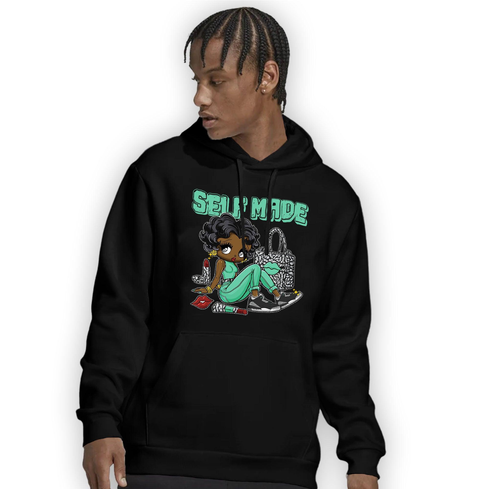 Green Glow 3s Hoodie Match Sneaker Girl Selfmade - NastyJamz