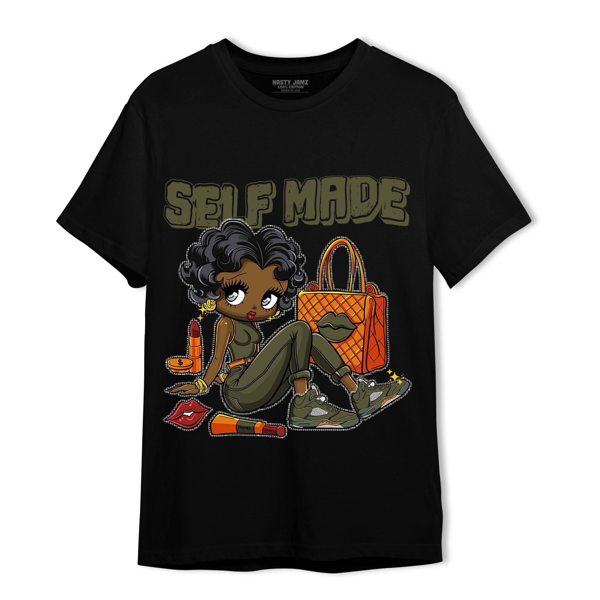 Olive 5s T Shirt Match Sneaker Girl Selfmade - NastyJamz