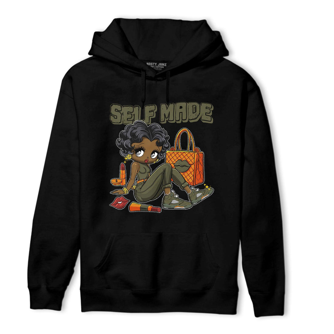 Olive 5s Hoodie Match Sneaker Girl Selfmade - NastyJamz