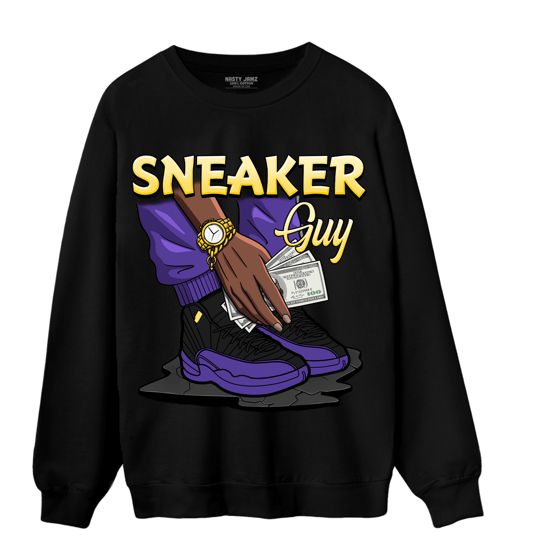 Field Purple 12s Sweatshirt Match Sneaker Guy - NastyJamz