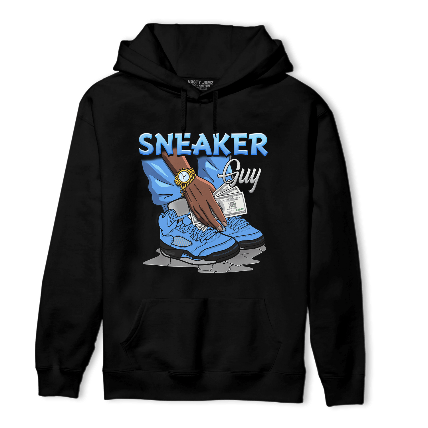 University Blue 5s Hoodie Match Sneaker Guy - NastyJamz