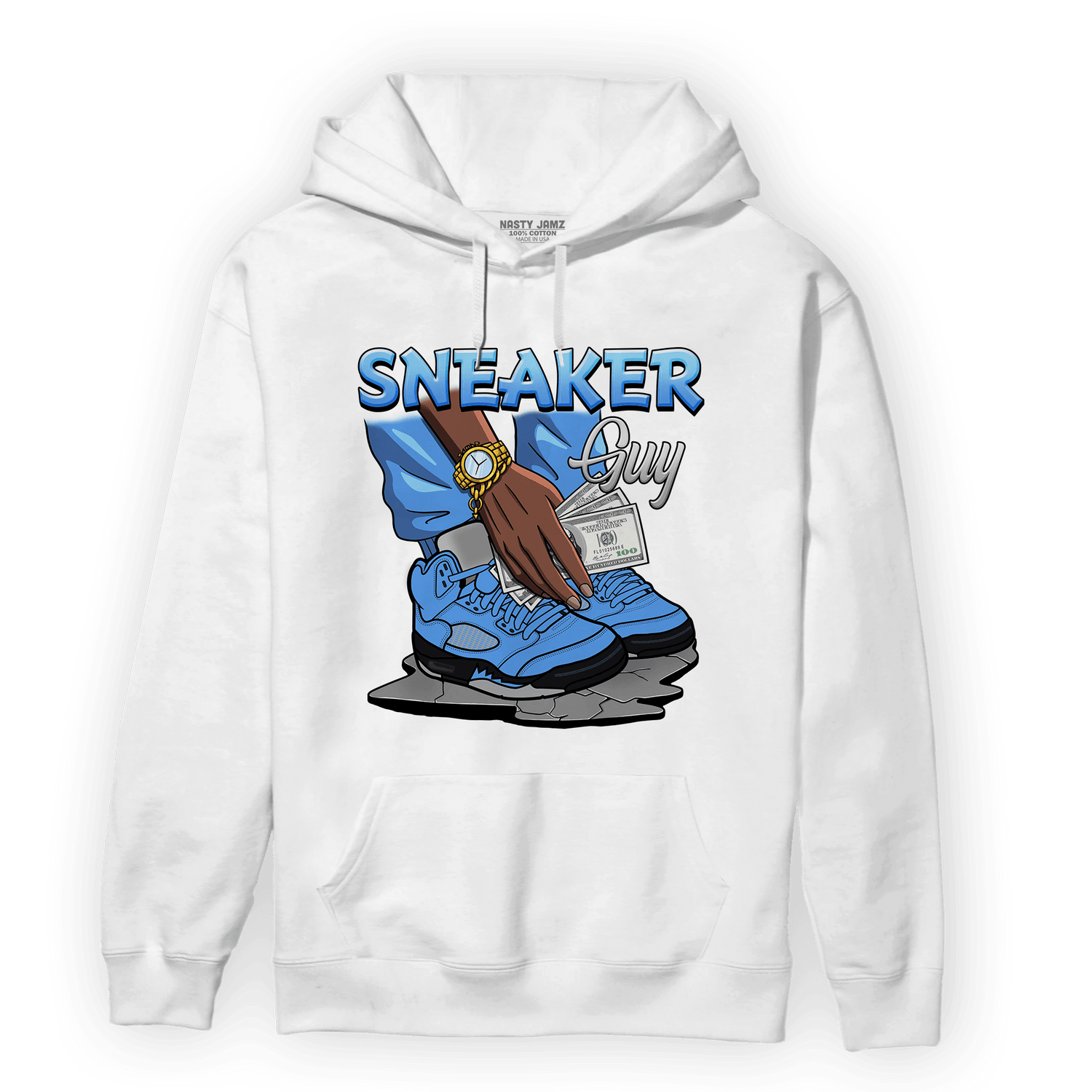 University Blue 5s Hoodie Match Sneaker Guy - NastyJamz