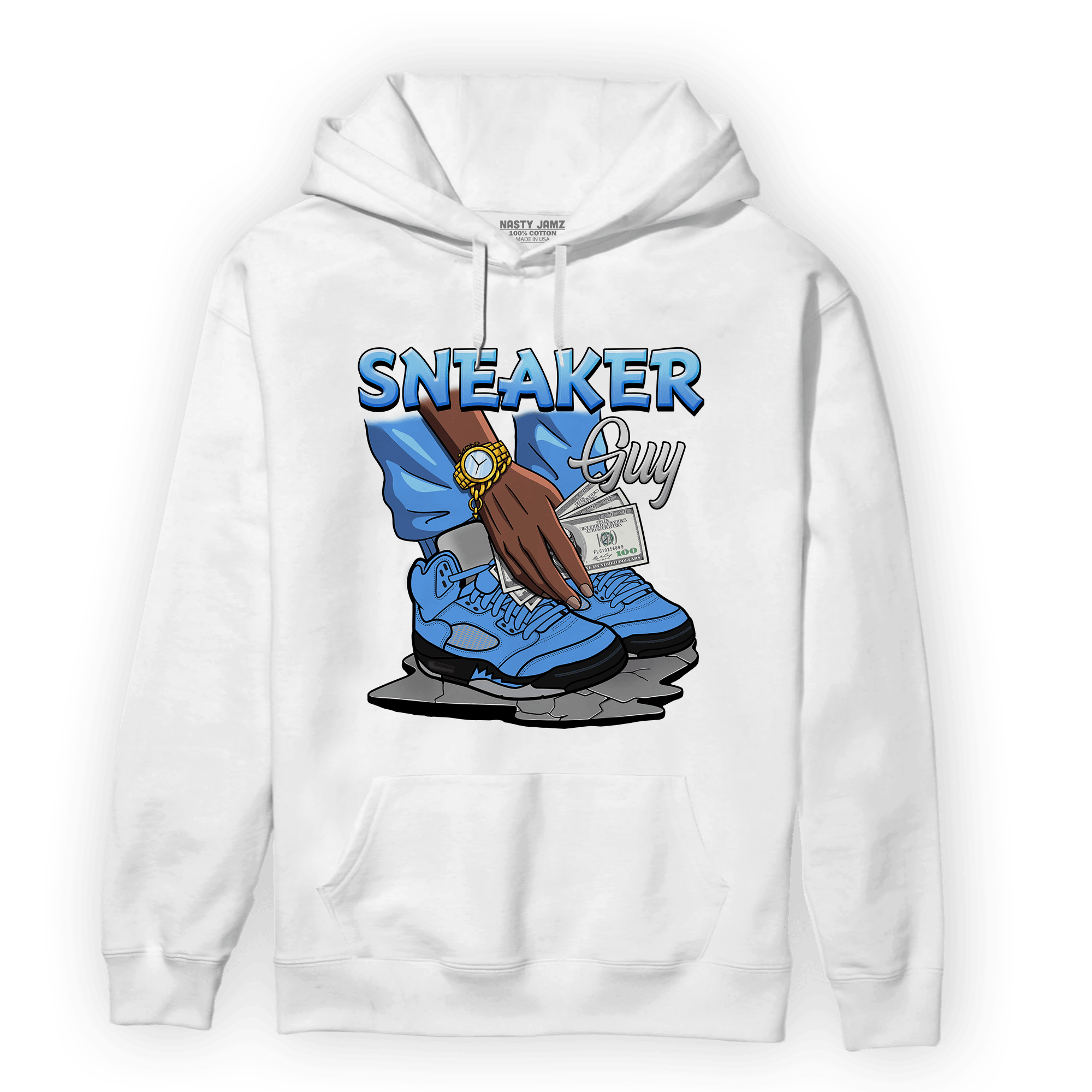 University Blue 5s Hoodie Match Sneaker Guy - NastyJamz